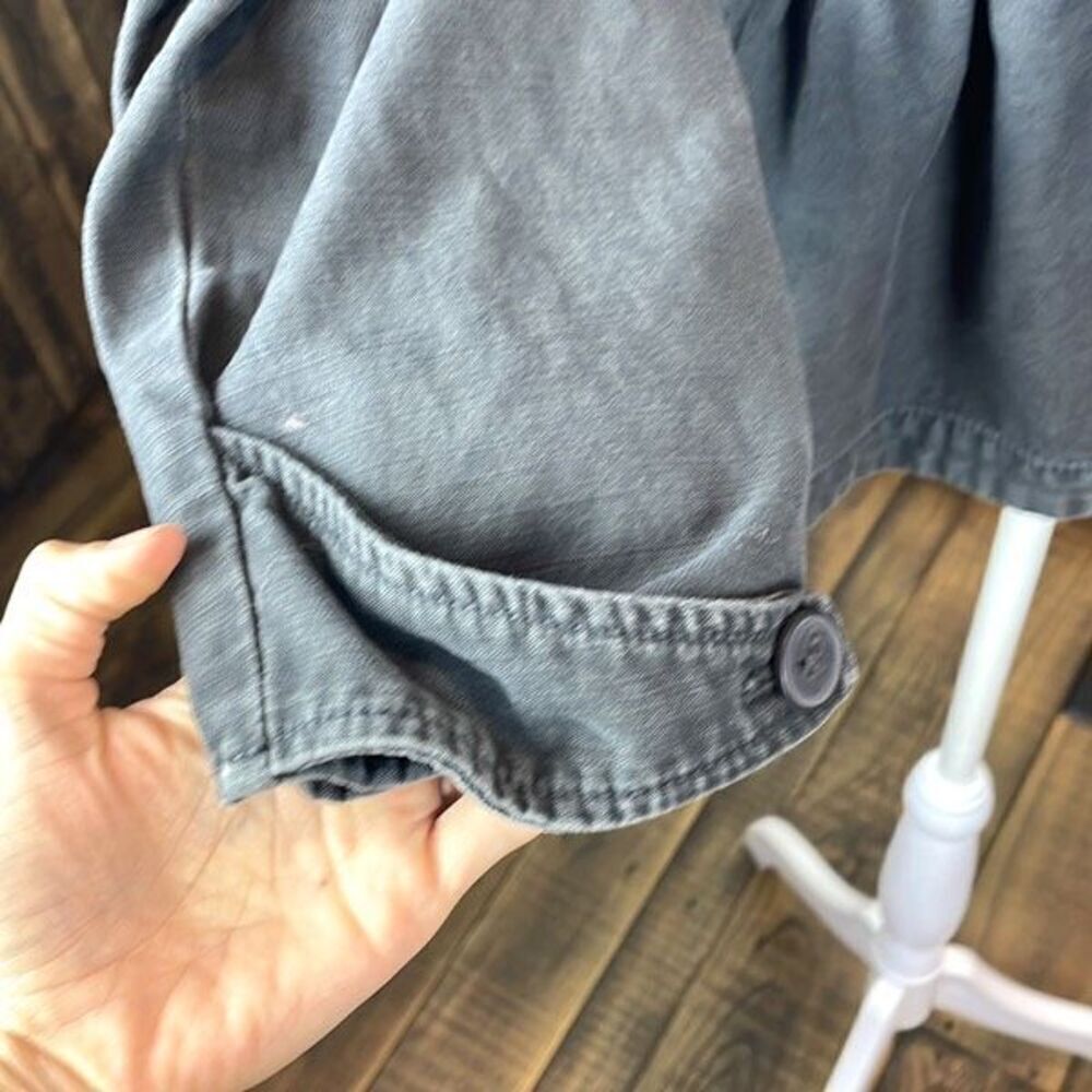 Free People Not Your Brothers Surplus Boho Military Jacket size XS Gray - Picture 9 of 14